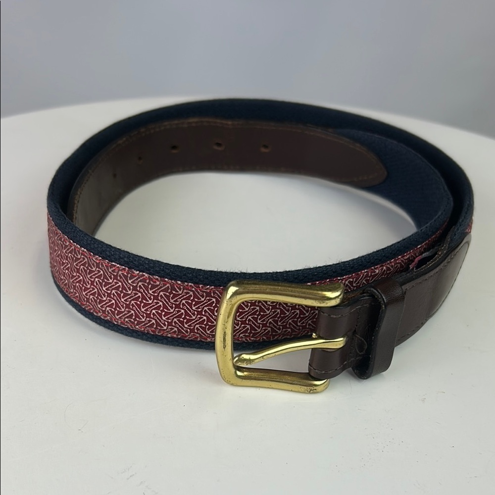 Vineyard Vines Men’s Anchor Down Solid Brass Buckle Belt Size 34